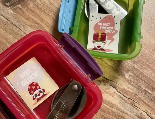 Kleine Nachrichten in der Vesperbox versüßen jeden Kita- oder Schultag